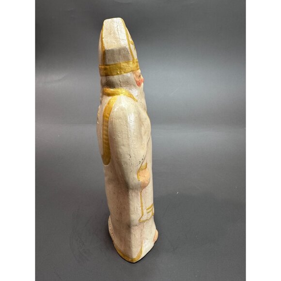 House Of Hatten St Nicholas Bishop Figurine White & Gold Resin 6 1/2" - Picture 6 of 9